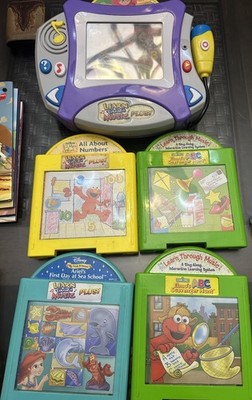2004 Mattel Learn Through Music w/ Cartridge Sesame St Dora & Spongebob +4 More