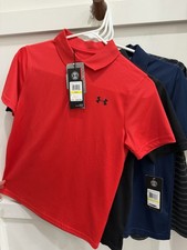 Under Armour Polos Youth Medium Boys, Lot Of 4, Golf Polos, Red, Grey, Black