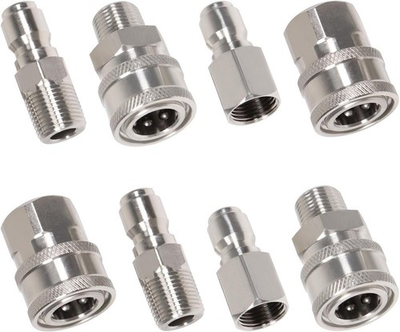 #ad a3 8 Inch Pressure Washer Quick Connect Fittings Set for NPT Threads $33.35