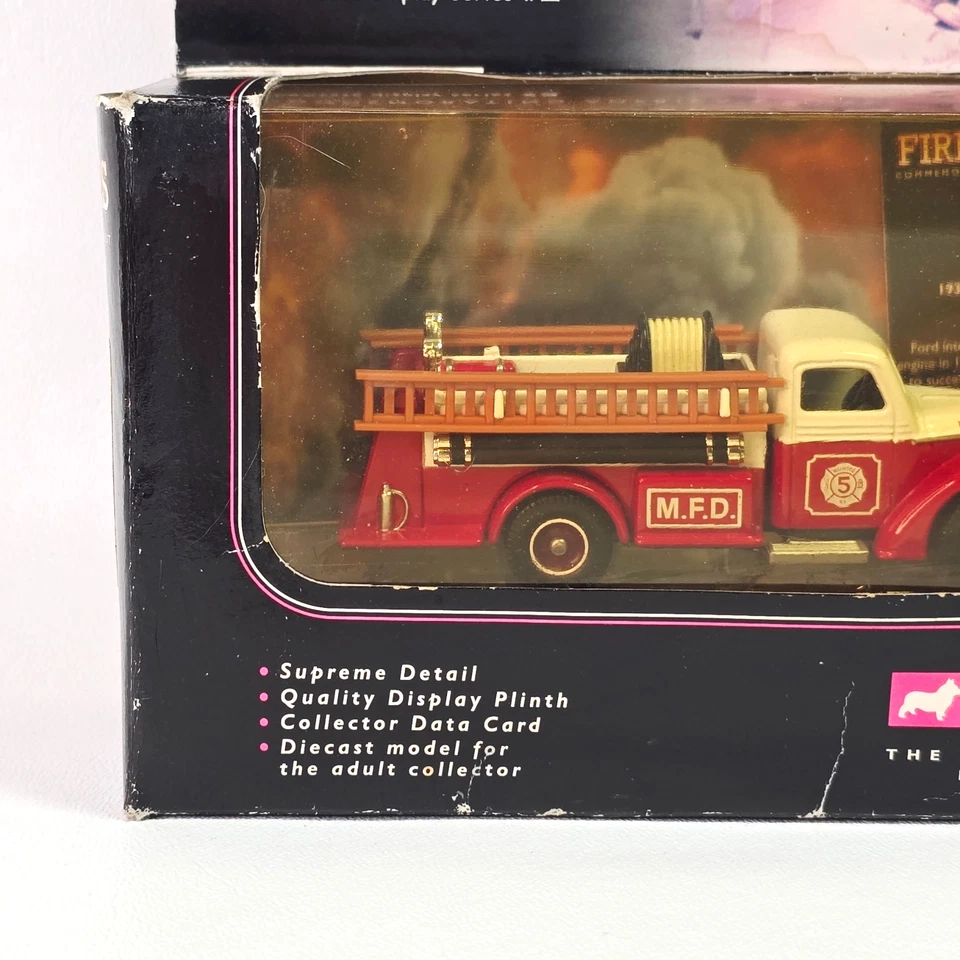 2001 Corgi Fire Heroes #2 1939 Ford V8 PUmper-Millwood Fire Dept 1:64 Diecast - Image 4 of 4