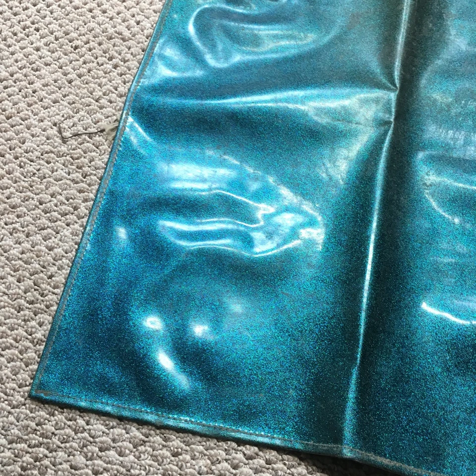 Vintage 60s 70s Vinyl Work Apron One Size Atomic Green Auto Body Shop USA - Image 4 of 4