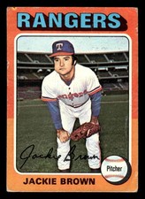 1975 Topps Mini #316 Jackie Brown - Texas Rangers (Low Grade)