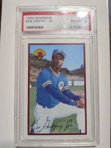 1989 Bowman Ken Griffey Jr. Rookie RC #220 PSA 8 NM-MT HOF Seattle Mariners