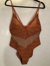 Brown, Swimming Suit Size Large Spaghetti Straps New Without Tags u12 