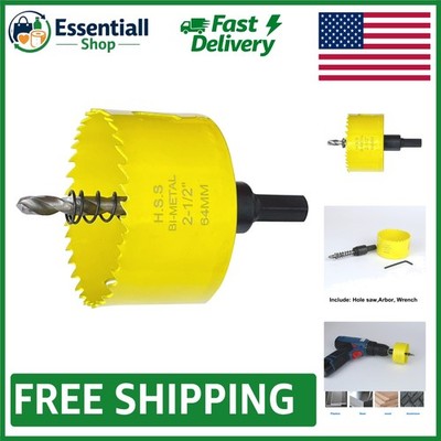 High-Speed 2-1/2 Inch Hole Saw - Efficient Bi-Metal Cutter for Professionals