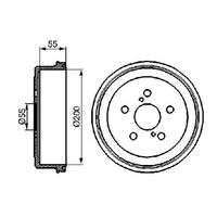 2X Bremstrommel Hinten FüR Toyota Carina T19 1.6 1.8 2.0 92 Bis 97 Bosch 2C-T 2C