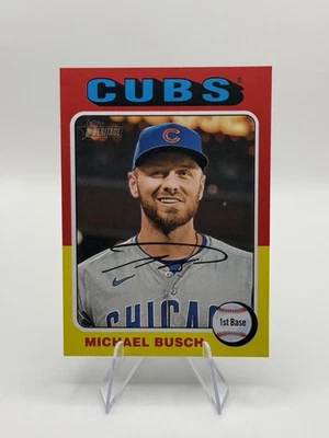 Michael Busch 2024 Topps Heritage #537 Chicago Cubs Trading Card FREE SHIPPING - Image 1 of 2