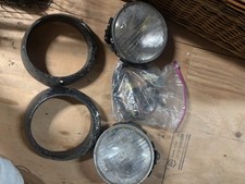 Oem Porsche 911 Bosch H4 Headlight Assemblies Buckets Trim Rings Pair-used