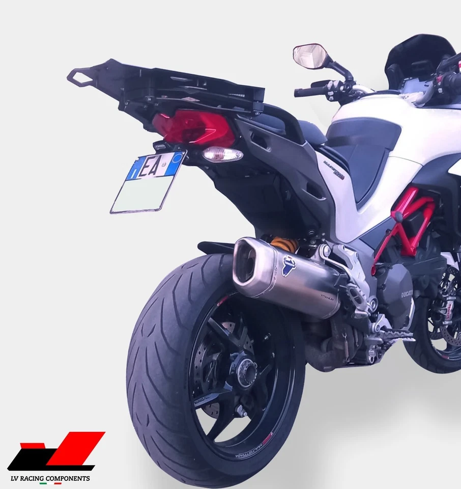 Portatarga MOTO Multistrada 950 1200 1260 dal 2014 al 2021+ luce targa - Image 2 of 4