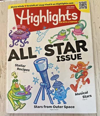 Highlights for Children Magazine All Star Issue July 2023 Games Stories - Good