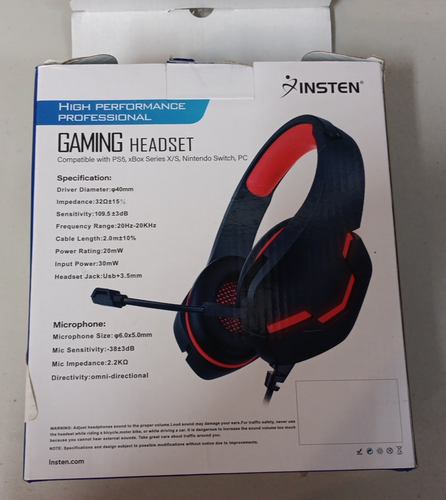 Insten Auriculares para Juegos con Micrófono, Auriculares Sobre la Oreja con Cable para PS5 PS4 PC Xbox - Imagen 2 de 6