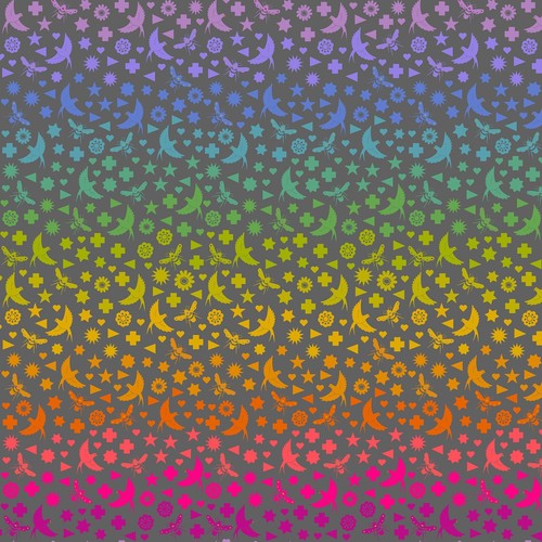 Makower Alison Glass Bright Fabric Art Theory Sun prints Circle Panels FQ & 1/2m - Picture 8 of 15