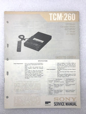 Original OEM Sony TCM-260 Service Manual Repair Cassette Corder 1979