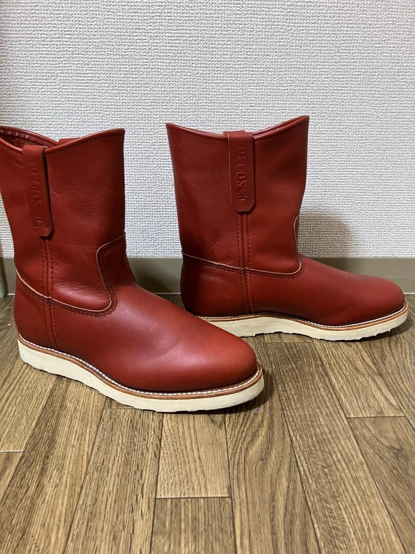 Red Wing 8866 Pecos Boots Mens US8.5E Brown Leather Plain Toe 