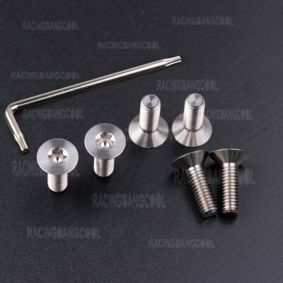 6pcs Racing Steering Wheel Bolts Silver Screws Kit For Momo Nardi Sparco OMP NRG