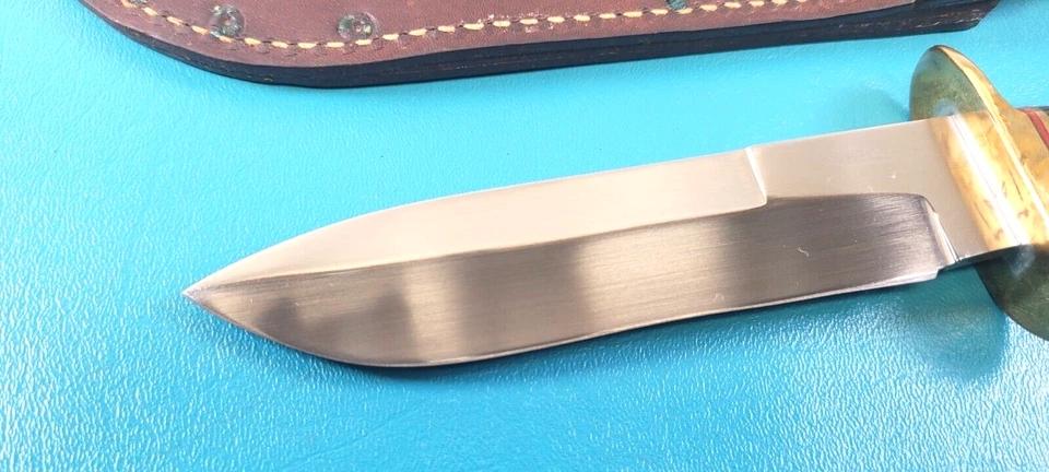 Custom Dan Stranahan Fighter Commando Knife + Leather Sheath - Image 2 of 4