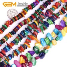 Multicolor Shell Chips Beads - Loose Spacer Stone Bead Jewelry Making Accessory