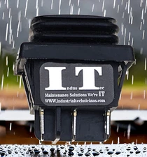 IndusTec DPDT 20A 6 PIN on off on Maintained Rocker Waterproof 12V IP65 20A 12V