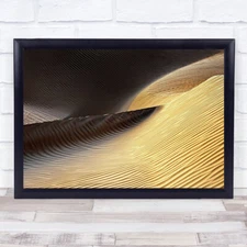 Shapes Of The Wind Pattern Desert Lines Stripes Abstract Sand Dune Art Print