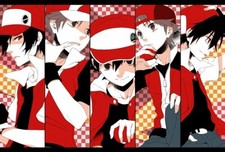 Pokemon anime hajime pixiv5118392 pok mon special red Pad Gaming Mat Desk