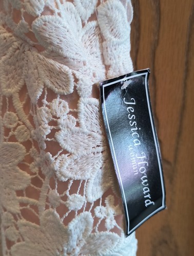 Jessica Howard Woman Dress 18 W Cream Lace Sleeveless $99 MSRP - Picture 7 of 9