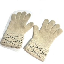 LOUIS VUITTON M58363 Gon Maltage Glove gloves wool / Cashmere Beige