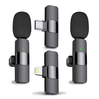Professional Wireless Lavalier Lapel Microphone for IPhone, iPad / Android - Cor