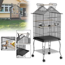 Vogelkäfig Vogelhaus Vogelgehäuse Papageienkäfig Zuchtkäfig mit Ständer Rollen