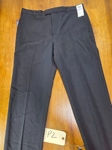 New VAN HEUSEN Flex Pants Men's Stretch Straight Fit Black 32x32 NWT - Picture 2 of 19