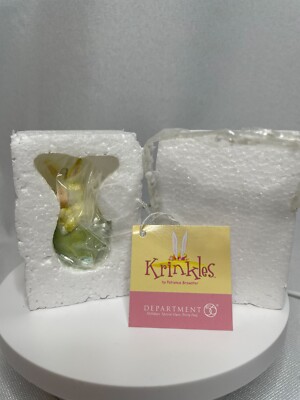 '04 Dept 56 Krinkles Easter Yellow Mini Bunny Ornament Patience Brewster SEA75