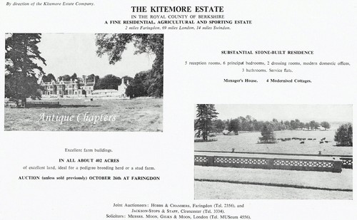 Kitemore House Estate Agent Sales Details 1966 Advert M141