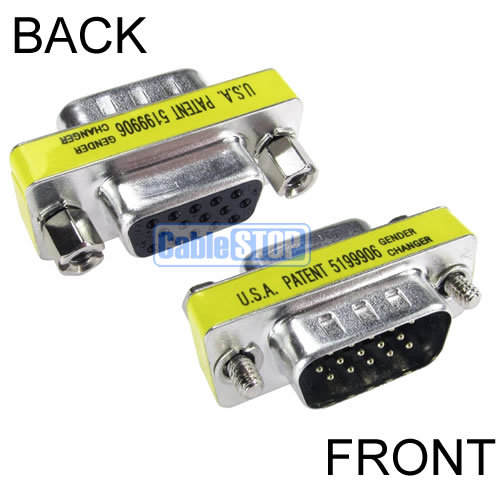 Slim 15 Pin - PORT SAVER - Male to Female - SUB D SVGA VGA HD15 Adapter - Picture 1 of 1