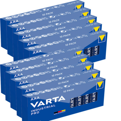 10x 10er-Blister VARTA Batterien 4003 Micro AAA LR3 Alkaline Industrial PRO1,5V