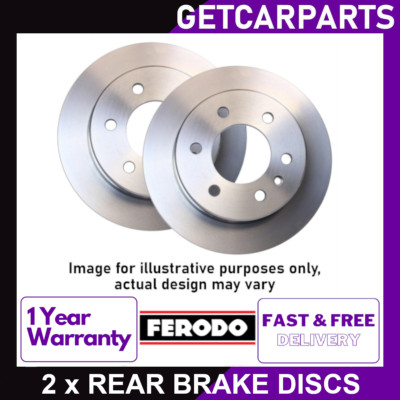 2x Ferodo DDF929C Rear Brake Discs For Seat Leon 2000 - 2005