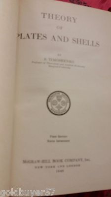 BOOK Theory of Plates and Shells Timoshenko 1ST Edition 1940 6th