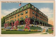 Vintage Postcard, Massasoit Hotel, Narragansett Pier, Rhode Island, Unused