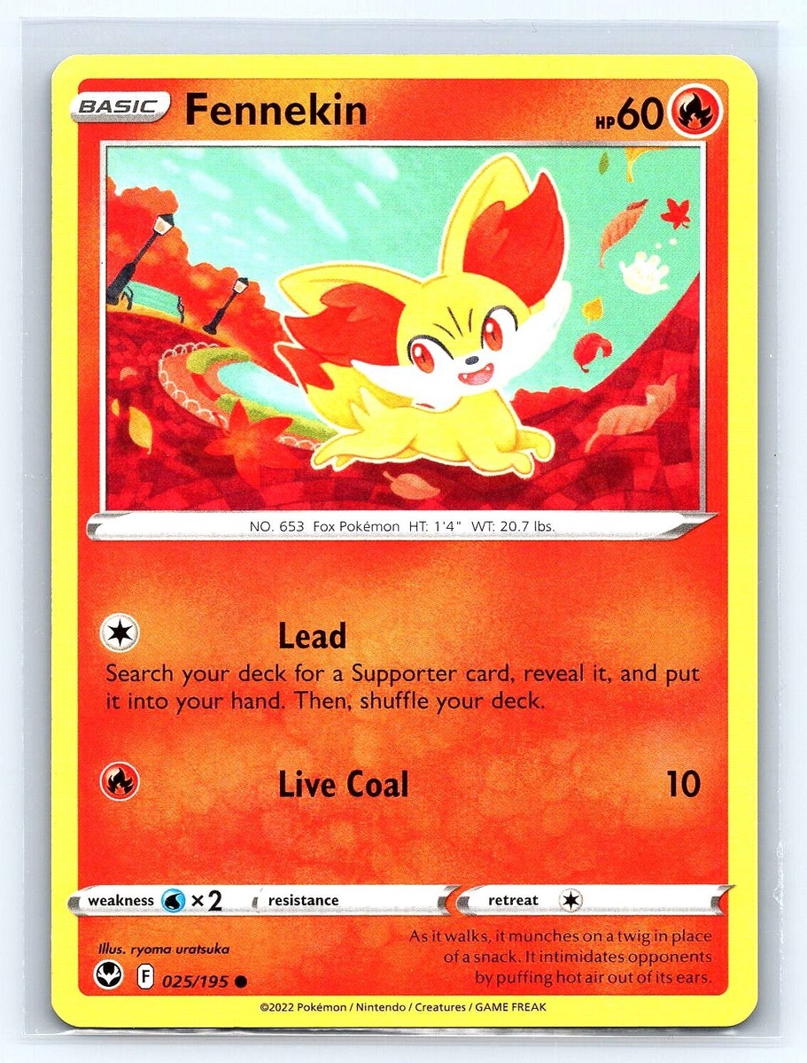 Fennekin 25/195 Silver Tempest Common Pokemon Card TCG | eBay