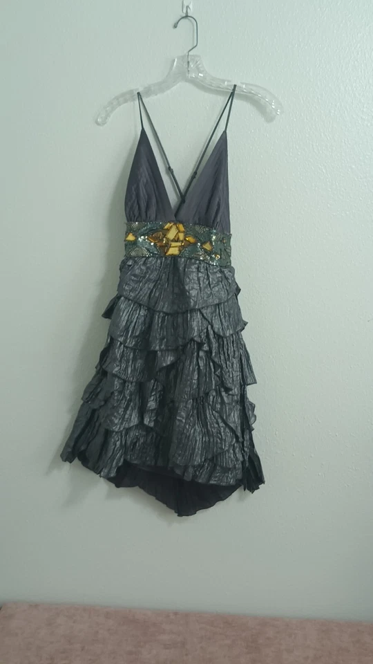 Faith Connexion Backless Sequence Spaghetti Straps women's dress Medium - Image 2 of 4