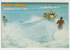 Australia VICTORIA VIC Water Skiing SHEPPARTON ovpt Rose 1443 postcard c1970s