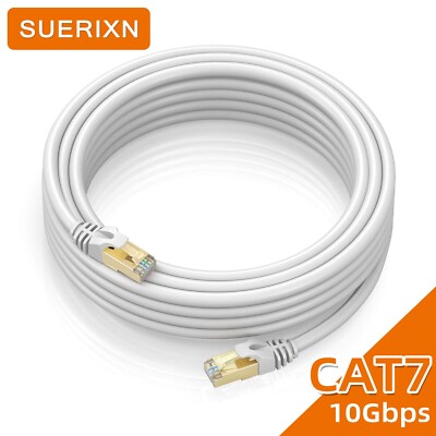 10M Ethernet Cable CAT8 40Gbps 2000MHz Patch Cord Weatherproof Lan Cord RJ45