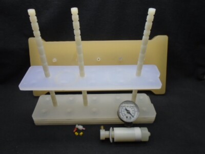 Chromatography 10 Port Sample Process Vacuum Manifold Lid Vacuum Gauge & Plates