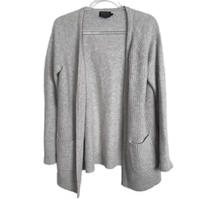 Pendleton Women's size M Lambs Wool Blend Open Front Cardigan Sweater Oat