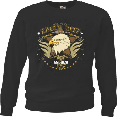 Sweatshirt NATURE AND ROAD EAGLE REEF ADLER BIKER MOTORRADFAHRER BIKERSHIRT MOTO