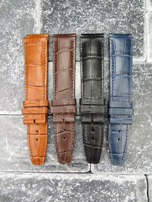 21mm Leather Strap Black Blue Brown Watch Band IWC Pilot Top Gun Small Short S