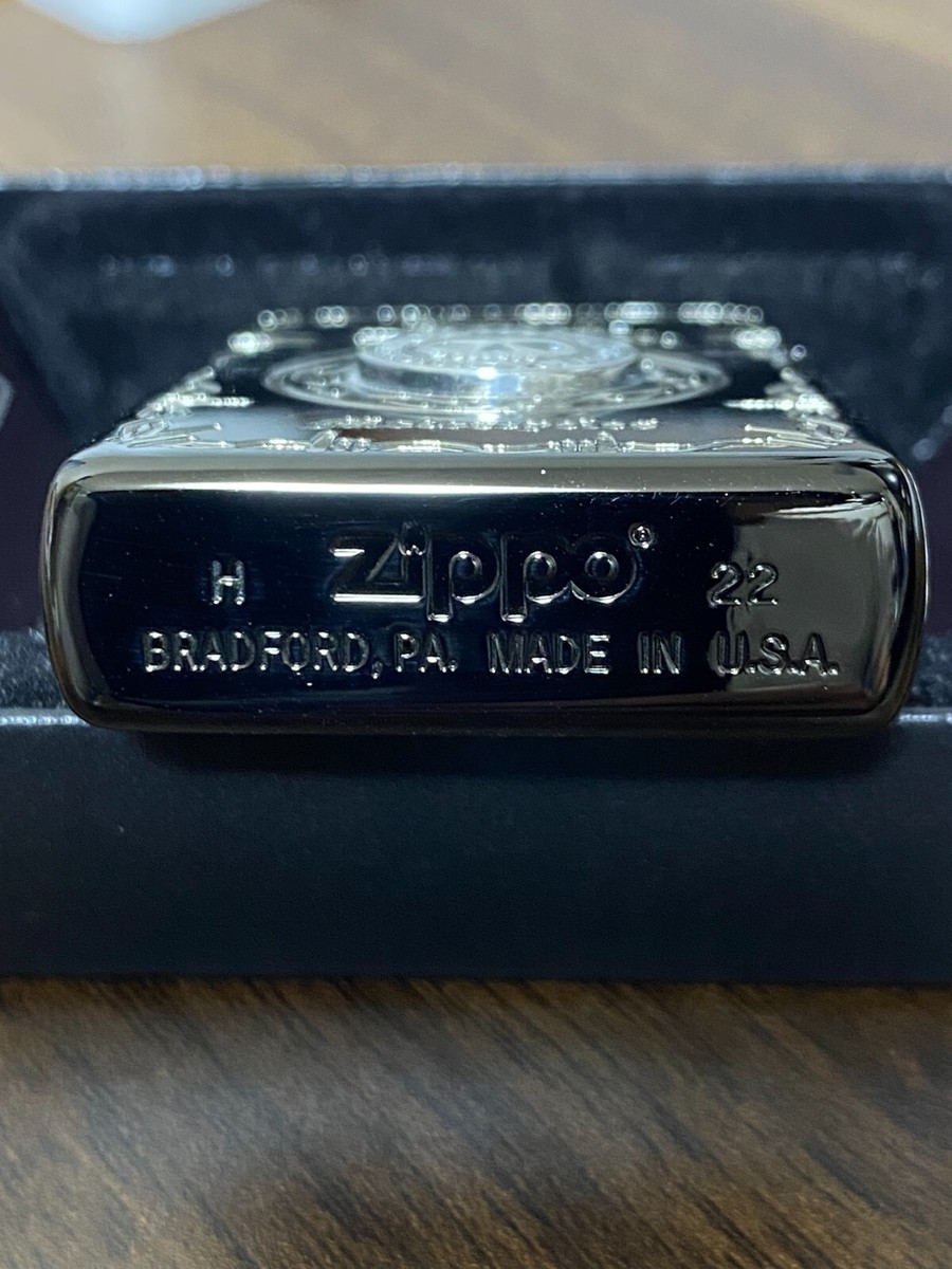 Zippo Harley Davidson HDP-69 Skull Silver Ion Black Lighter Japan