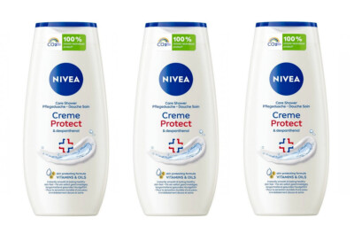 Nivea Pflegedusche Creme Protect , 3x250ml EA4005900933867
