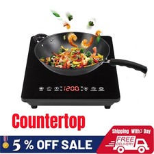 Countertop Electric Induction Cooktop Built-in Stove Top Single Burners Portable