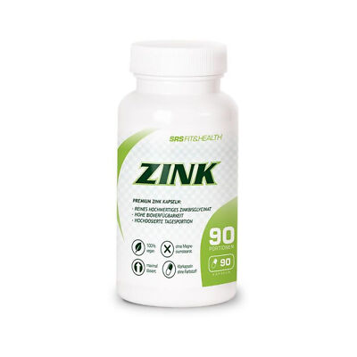 322,22/kg SRS Muscle - Zink 90 Kapseln I Nahrungsergänzung Diät Zinc Caps Fit