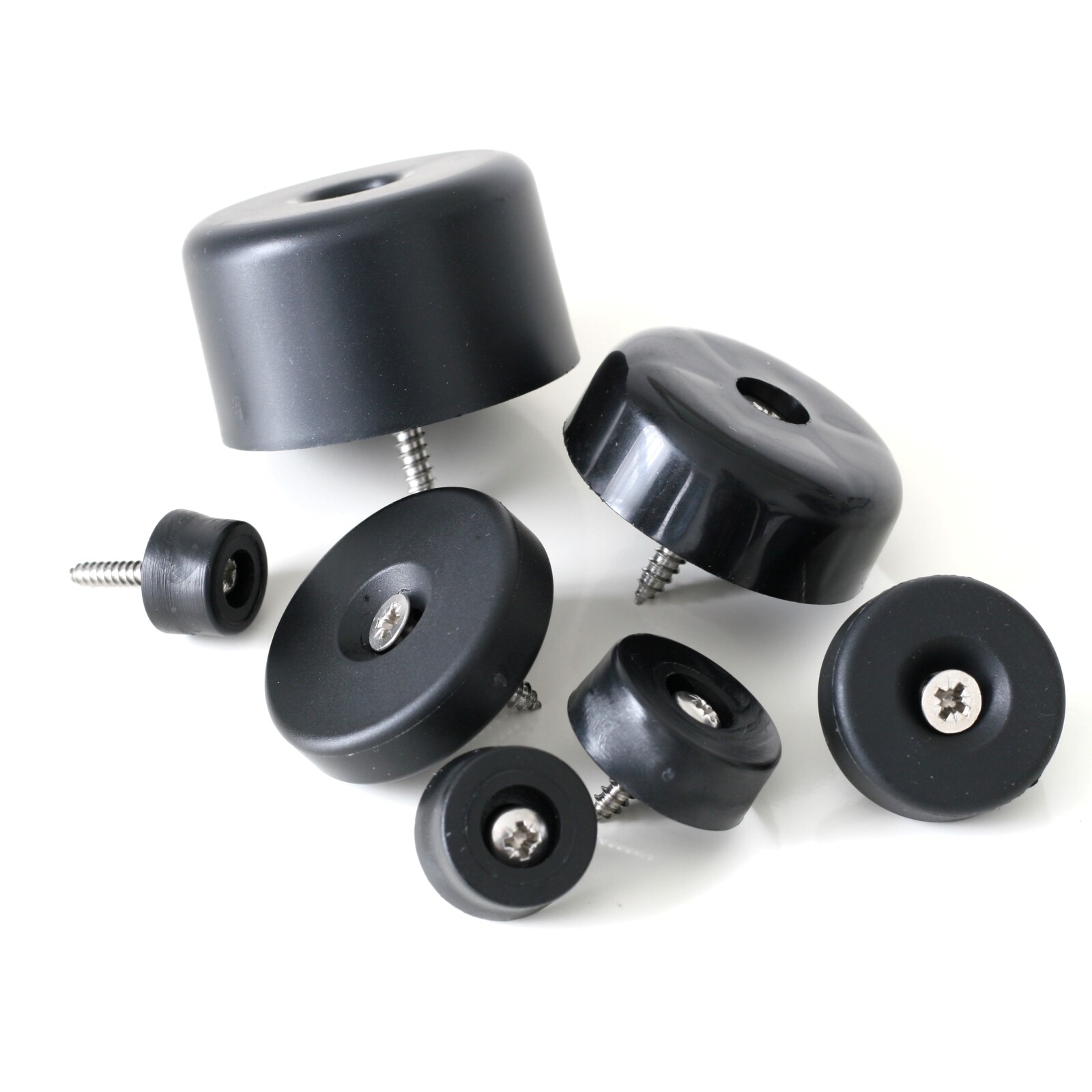 4x Furniture Feet Glides Plastic Screw in Chairs Sofas Beds Sliders