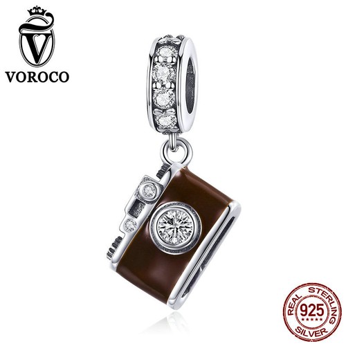 Ciondolo Ciondolo Moda Argento Sterling 925 Zirconia Perline Fai da Te Bracciale Ciondolo Voroco - Foto 192 di 205